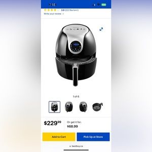 Insignia Air Fryer - 5L/5.28QT Black